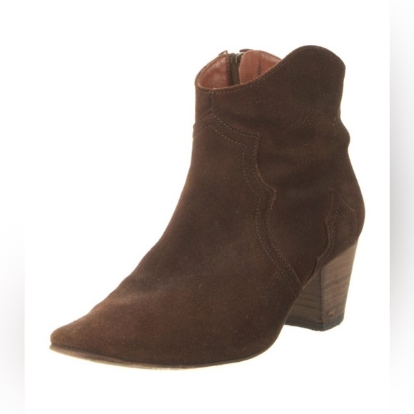 Isabel Marant Brown Dicker Suede Low western Cowboy Boots sz FR 36 - Picture 1 of 5